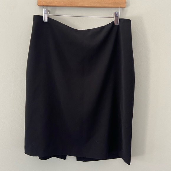 Joseph Ribkoff Black Knee Length Pencil Skirt w Back Slit - Picture 3 of 4